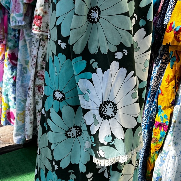 Floral Maxi Dress in Teal and Black - Picture 4 of 4